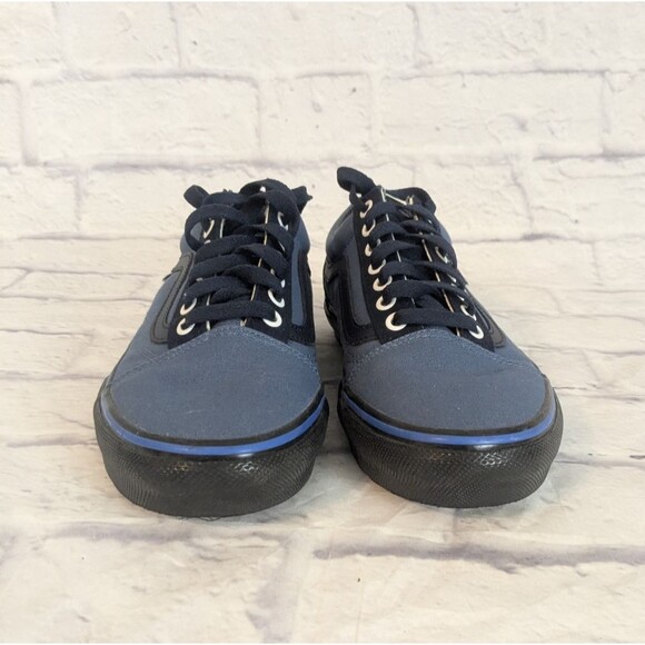 Vans Old Skool Pop Cush Canvas Blue Black Sneakers Mens 7 NEW Customized - Picture 2 of 8